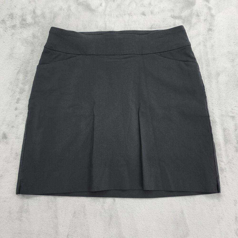 JM Collection Skort Womens PM PETITE Black Pull On Shorts Skirt Sporty Preppy